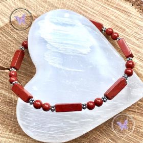 Red Jasper Brick Bracelet